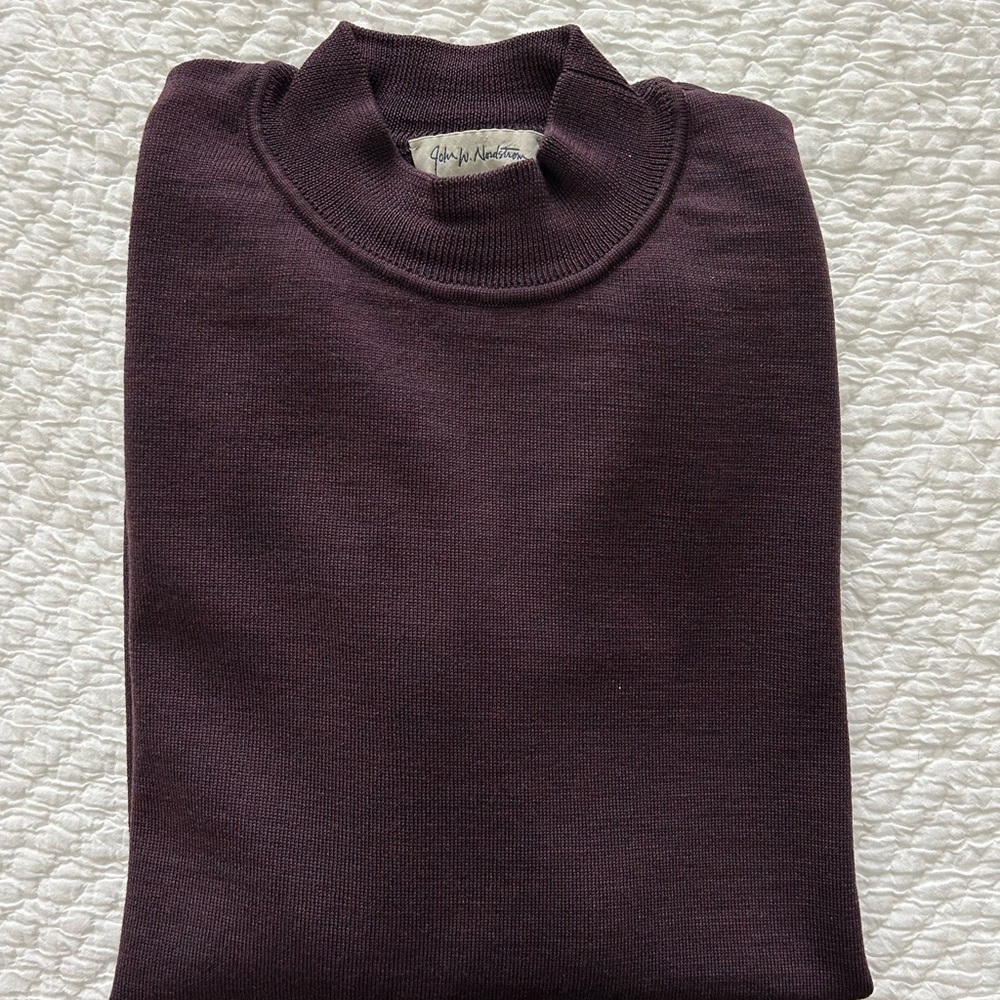 Classic burgundy mockneck sweater